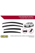 Hyundai Accent Blue 2012-2023 Kromlu Cam Rüzgarlığı - 1