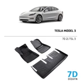 TESLA MODEL 3 7D Havuzlu Paspas - 1
