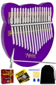 Midex KLX-660 Mor Renk Cam Kalimba 17 Tuşlu Full Set - 1