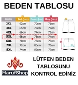 Erkek Büyük Beden 115-154 Kilo Arası İçin Uygun Nakışlı Penye Kapri Antrasit - 5