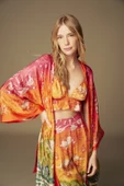 Pijama Takım 1507 Pantolon Büstiyer Sabahlık 3'lü Takım - 1