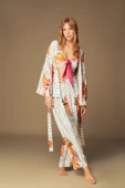Pijama Takım 1512 Pantolon Büstiyer Sabahlık 3'lü Takım - 3