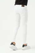 Erkek Sknny Fit Jogger Kot Pantolon Beyaz - 8