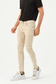 Erkek Sknny Fit Jogger Kot Pantolon Ekru - 9