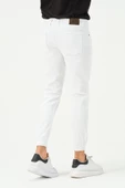 Erkek Lastikli Sknny Fit Kot Pantolon  Beyaz - 12