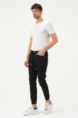 Erkek Lastikli Sknny Fit Kot Pantolon Siyah - 3