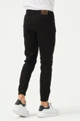 Erkek Lastikli Sknny Fit Kot Pantolon Siyah - 1