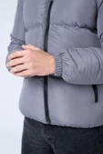 Erkek Reglan Kol Dik Yaka Age Of State Baskılı Mont Füme - 3