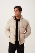 Erkek Regular Fit Şişme Mont Taş - 7