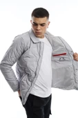 Erkek Regular Fit Kapitone Mont Gri - 4
