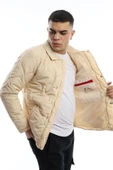 Erkek Regular Fit Kapitone Mont Ekru - 4