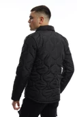 Erkek Regular Fit Kapitone Mont Siyah - 5
