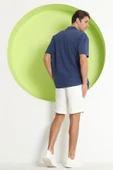 Erkek Relaxed Polo Yaka T-Shirt İndigo - 12