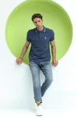 Erkek Polo Yaka Regular Fit T-Shirt Petrol - 3