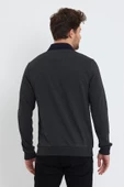 Erkek 2 İplik Pamuklu Regular Fit Polo Sweat Antrasit Gömlek - 12