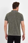 Erkek Polo Yaka Regular Fit T-Shirt Haki - 5