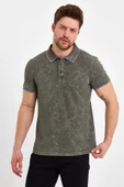Erkek Polo Yaka Regular Fit T-Shirt Haki - 6
