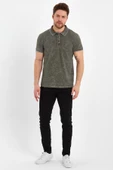 Erkek Polo Yaka Regular Fit T-Shirt Haki - 12