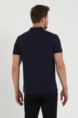 Erkek Regular Fit Polo Yaka Nakışlı T-shirt  Lacivert - 5