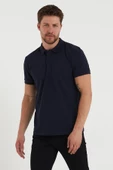 Erkek Regular Fit Polo Yaka Nakışlı T-shirt  Lacivert - 1