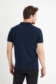 Erkek Nakışlı Polo Yaka T-shirt  Lacivert - 12