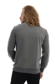 Erkek 3 İplik Pamuklu Regular Fit Basic Bisiklet Yaka Antrasit Sweatshirt - 10