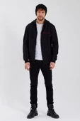 Age Of State Nakışlı Fermuarlı 3 İplik Sweatshirt Siyah - 12