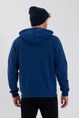 Age Of State Nakışlı Fermuarlı 3 İplik Sweatshirt İndigo - 10