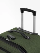 Büyük Boy 4 Teker Kumaş Valiz Haki 1081 thumbnail 4