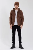 Age Of State Nakışlı Fermuarlı 3 İplik Sweatshirt Kahverengi - 7
