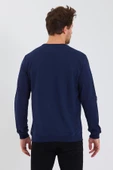 Erkek Baskılı Sweatshirt  Lacivert - 8
