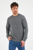 Erkek 3 İplik Pamuklu Regular Fit Basic Bisiklet Yaka Sweatshirt - 11