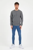 Erkek 3 İplik Pamuklu Regular Fit Basic Bisiklet Yaka Sweatshirt - 12
