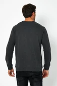 Erkek Baskılı Sweatshirt Antrasit - 8