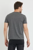 Erkek Baskılı T-shirt Antrasit - 6