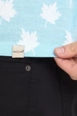 Erkek Jakarlı Basic T-shirt Mavi - 11