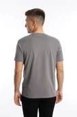 Erkek Golf Nakışlı Regular Fit Basic Tişört Gri - 4