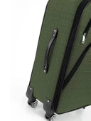 Orta Boy 4 Teker Kumaş Valiz Haki 1081 thumbnail 5