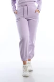 Kadın 3 İplik Şardonlu Paça Lastikli Eşofman Altı Lila thumbnail 11