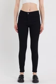 Kadın Gabardin Kumaş Pantolon Siyah - 6