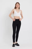 Kadın Gabardin Kumaş Pantolon Siyah - 8