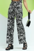 Kadın Crinkle Kumaş Pantolon Siyah - 5