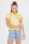 Kadın Batik Yıkamalı t-shirt  Sarı - 9
