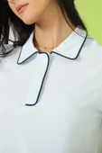Kadın Polo Yaka T-Shirt Buz Mavi - 10