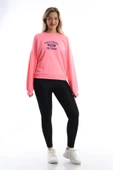 Kadın Polo State Baskılı 3 İplik Sweat  Neon Pembe thumbnail 4