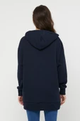 Ünisex Fermuarlı Sweatshirt  Lacivert - 8