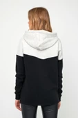 Kadın Çift Renk Sweatshirt Siyah Beyaz thumbnail 5