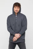 Ünisex Fermuarlı Sweatshirt  Antrasit - 6