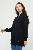 Ünisex Fermuarlı Sweatshirt  Siyah thumbnail 5