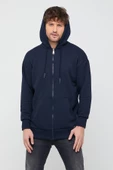 Ünisex Fermuarlı Sweatshirt  Lacivert - 6